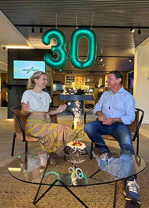 Stephanie & Michel Rammeloo celebrating 30 years of Discorp