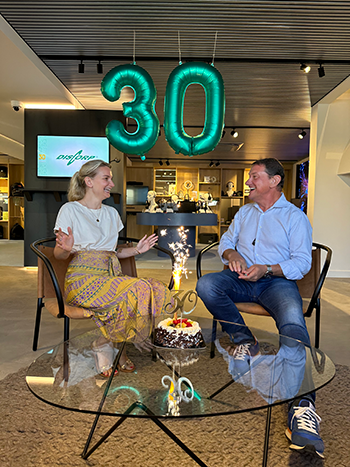 Stephanie & Michel Rammeloo celebrating 30 years of Discorp