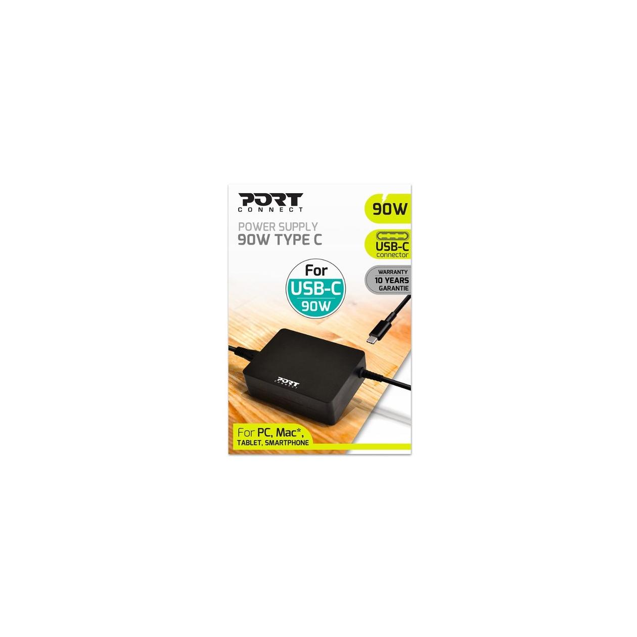 Port Designs 900098-EU power adapter/inverter Indoor 90 W Black