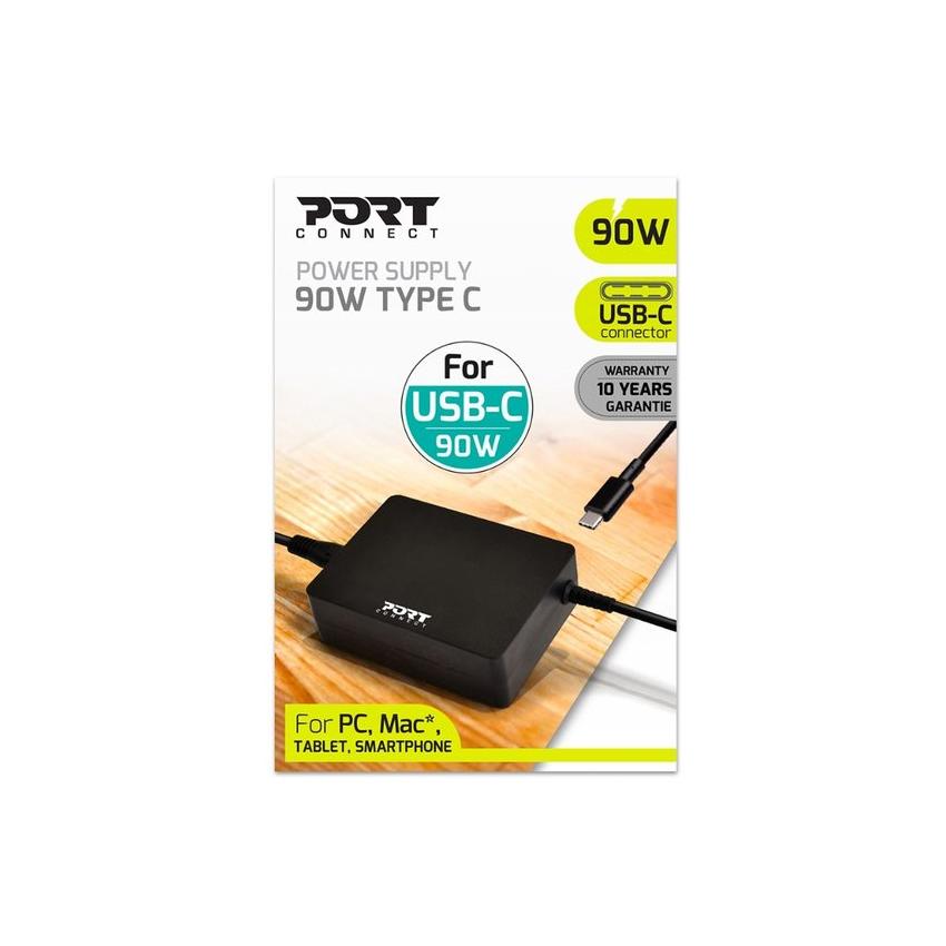 Port Designs 900098-EU power adapter/inverter Indoor 90 W Black