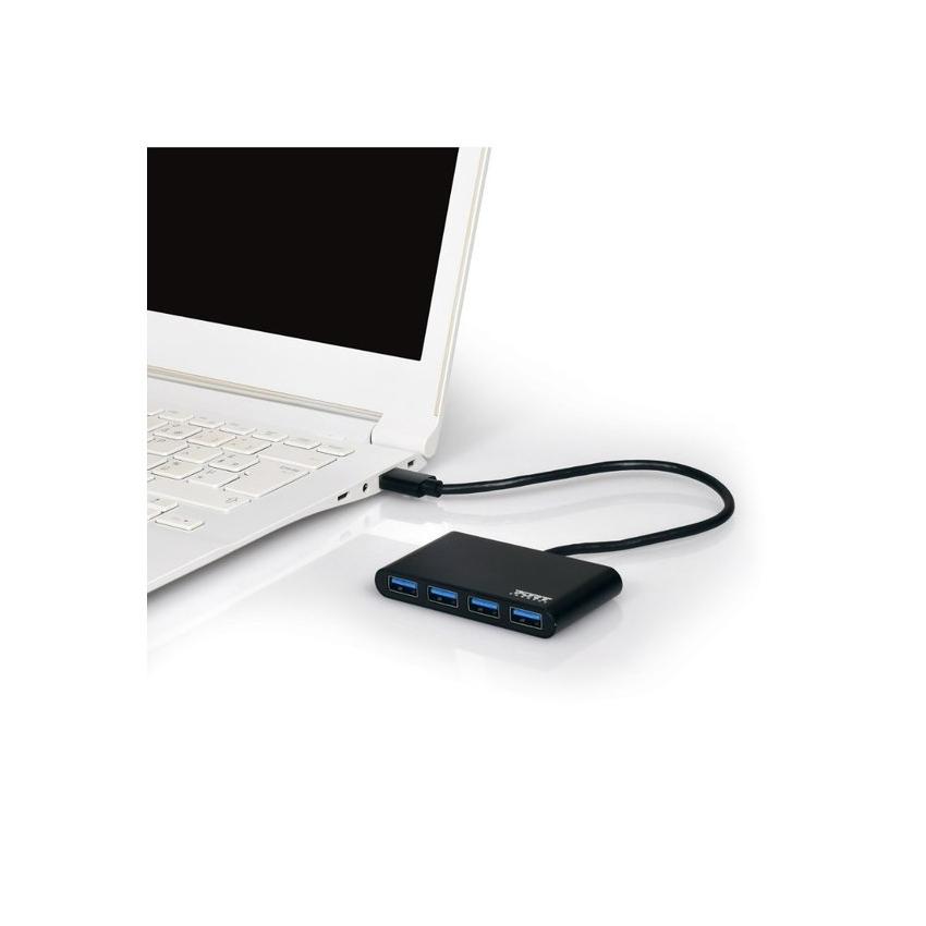 Port Designs 900121 interface hub USB 3.2 Gen 1 (3.1 Gen 1) Type-A 5000 Mbit/s Zwart 