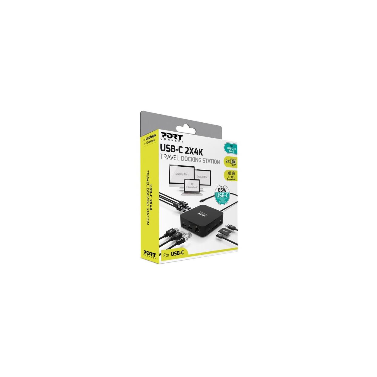 Port Designs 901907-EU Notebook Dock & Port Replicator Wired USB 3.2 Gen 1 (3.1 Gen 1) Type-C Black
