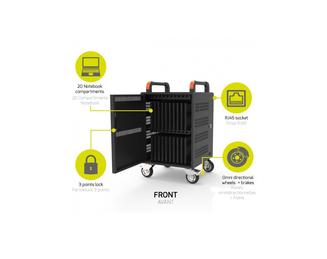 Port Designs 901973 portable device management cart/cabinet Kast voor draagbaar apparaatbeheer Zwart 