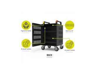 Port Designs 901973 portable device management cart/cabinet Kast voor draagbaar apparaatbeheer Zwart 