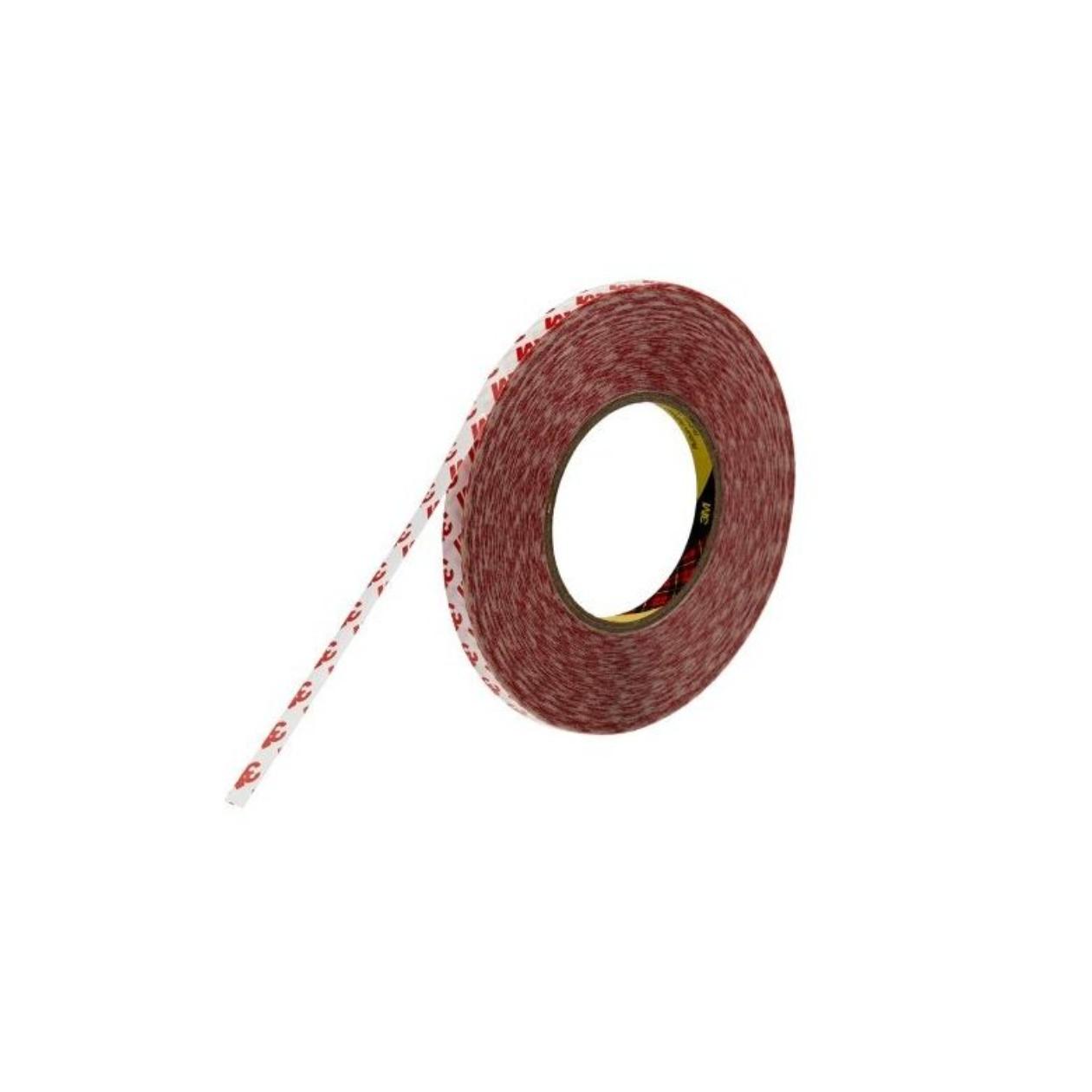 3M 9088 transparante dubbelzijdige plastic tape, 9 mm x 50 m, 0,21 mm
