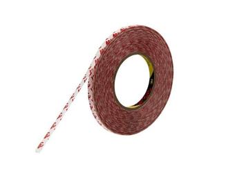 3M 9088 transparante dubbelzijdige plastic tape, 9 mm x 50 m, 0,21 mm