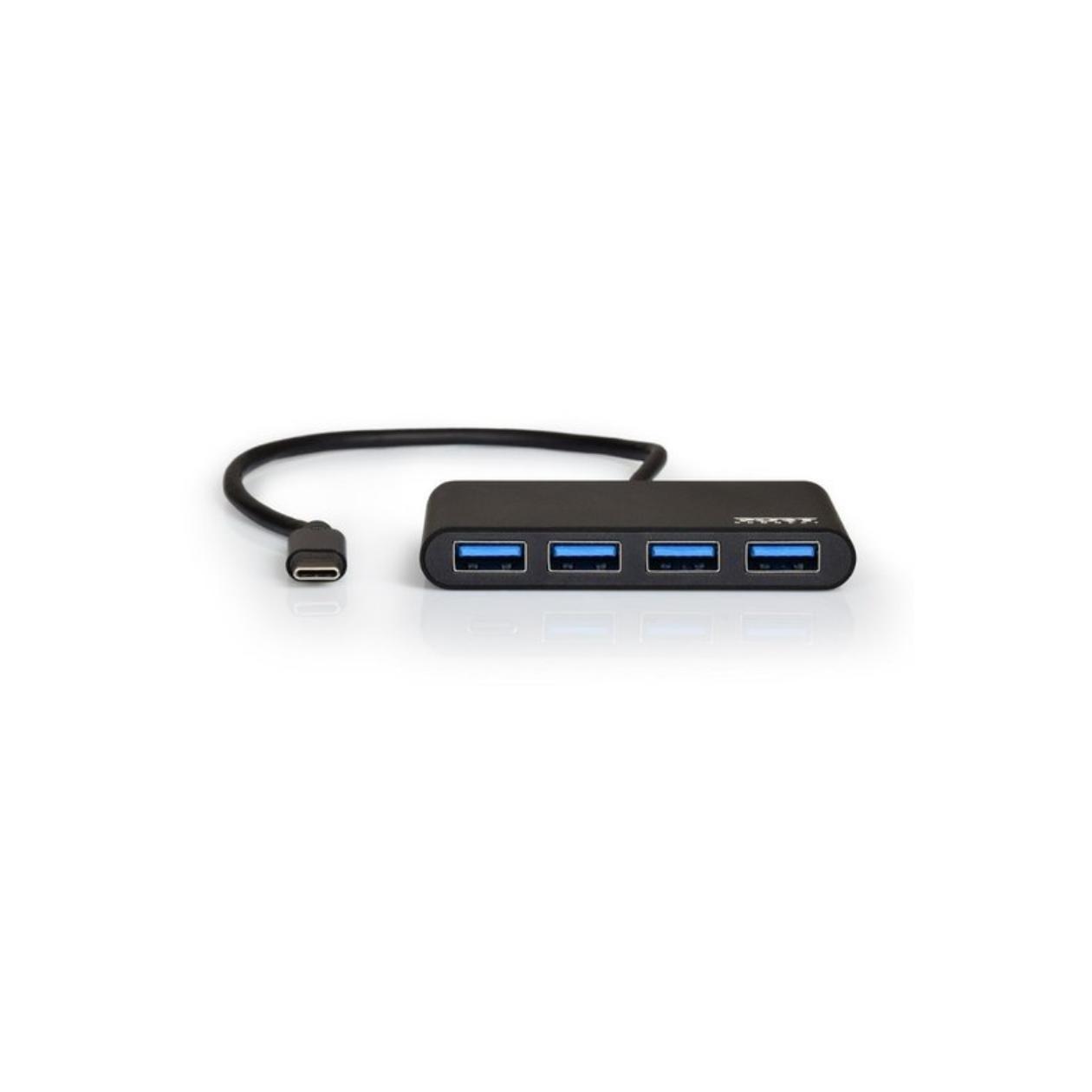 Port Designs 900123 interface hub USB 3.2 Gen 1 (3.1 Gen 1) Type-C 5000 Mbit/s Zwart 