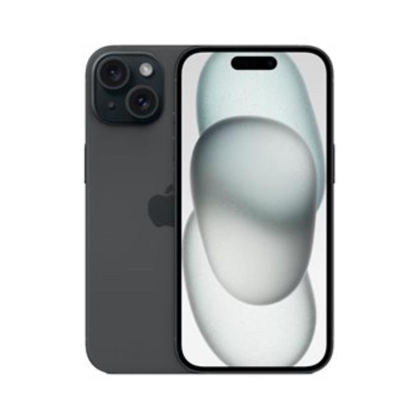 Apple iPhone 15 - 5G smartphone - dual-SIM / Internal Memory 128 GB - OLED display - 6.1\" - 2556 x 1179 pixels - 2x rear cameras 48 MP, 12 MP - front camera 12 MP - black