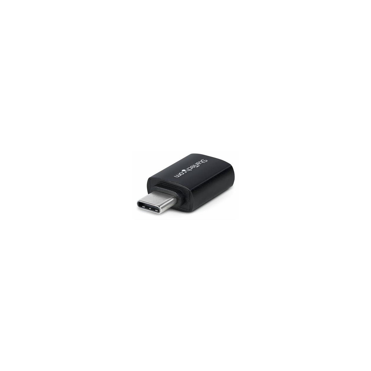 StarTech.com USB-C to USB-A Adapter, USB 5Gbps, Compact USB-C Male to USB-A Female Adapter, Durable Metal Housing, M/F - USB adapter - 24 pin USB-C (M) to USB (F) - USB 3.2 Gen 1 - 5 V - 3 A - passive, up to 5 Gbps data transfer rate - black