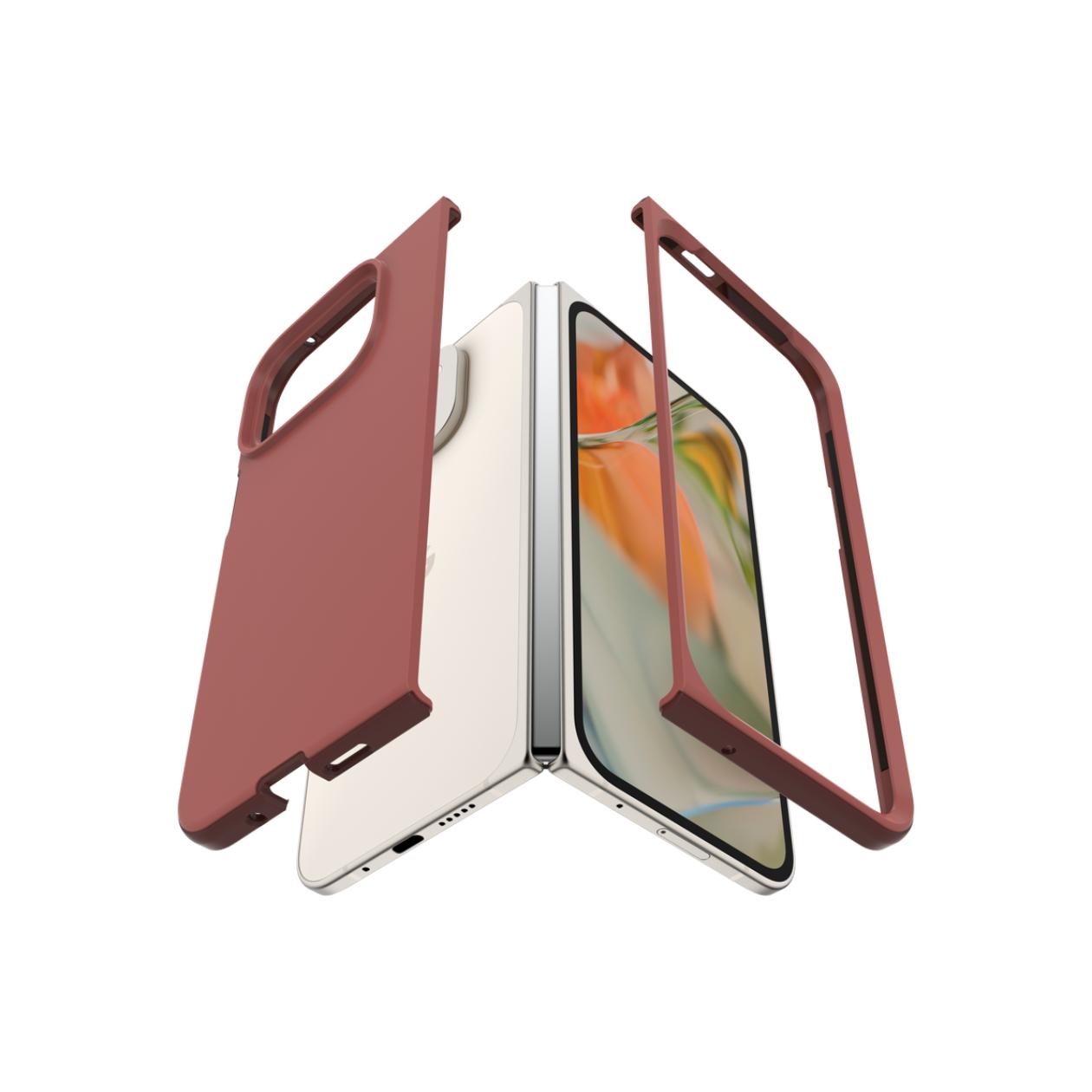OtterBox Thin Flex Series - Back cover for mobile phone - polycarbonate - brick red - for Google Pixel 9 Pro Fold