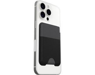 OtterBox Symmetry Series - Wallet for credit card - MagSafe compatibility - cactus leather, polyurethane - noir ash (black)