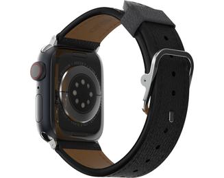 OtterBox Symmetry - Band for smart watch - 45/44/42mm, cactus leather - noir ash