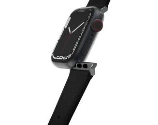 OtterBox Symmetry - Band for smart watch - 45/44/42mm, cactus leather - noir ash