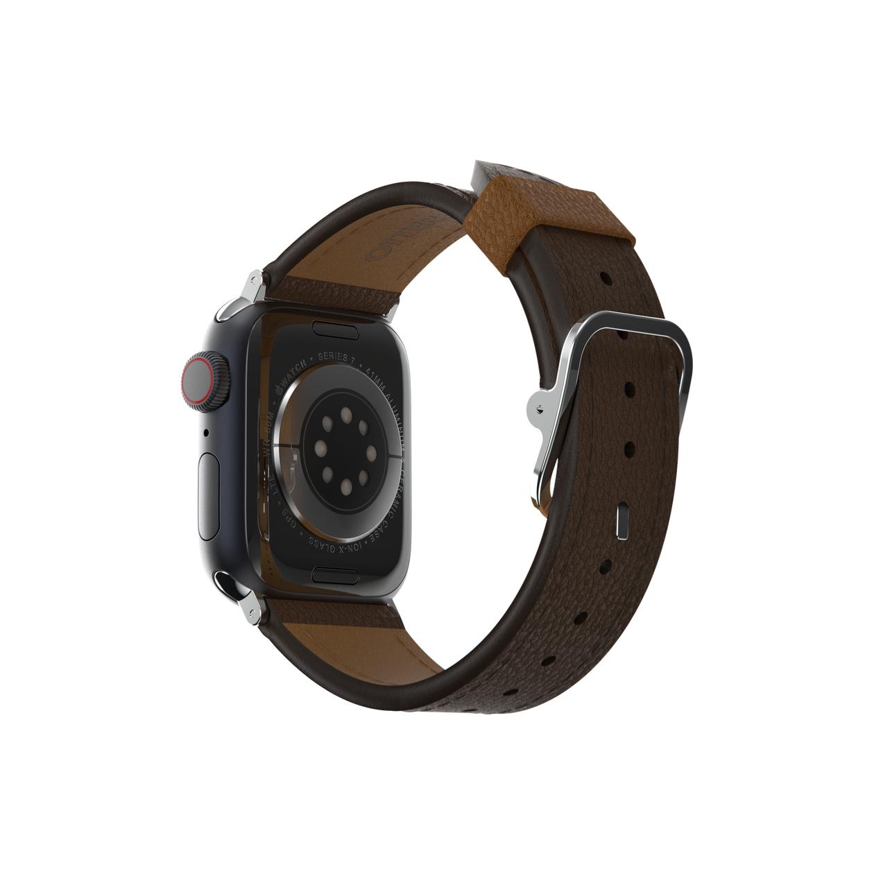 OtterBox Symmetry - Band for smart watch - 45/44/42mm, cactus leather - rich adobe - for Apple Watch Hermès Series 9, Series 10, Series 8, Series 9, Ultra, Ultra 2
