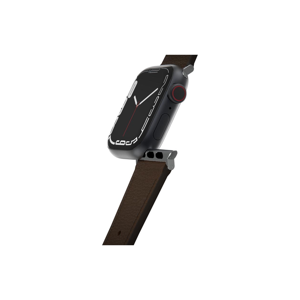OtterBox Symmetry - Band for smart watch - 45/44/42mm, cactus leather - rich adobe - for Apple Watch Hermès Series 9, Series 10, Series 8, Series 9, Ultra, Ultra 2