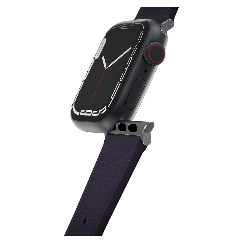 OtterBox Symmetry - Band for smart watch - 45/44/42mm, cactus leather - plum luxe - for Apple Watch Hermès Series 9, Series 10, Series 8, Series 9, Ultra, Ultra 2