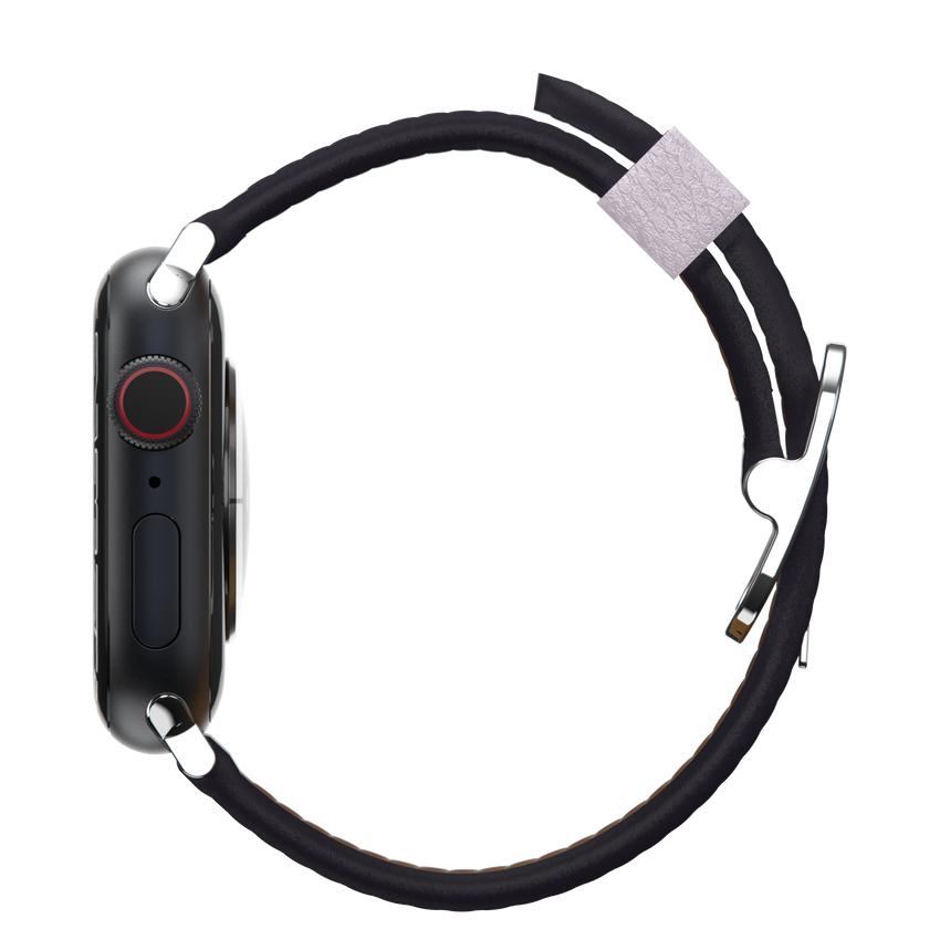 OtterBox Symmetry - Band for smart watch - 45/44/42mm, cactus leather - plum luxe - for Apple Watch Hermès Series 9, Series 10, Series 8, Series 9, Ultra, Ultra 2