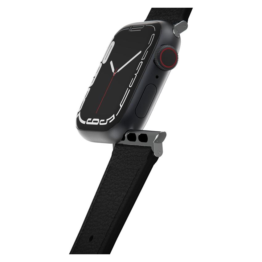 OtterBox Symmetry - Band for smart watch - 41/40/38mm, cactus leather - noir ash - for Apple Watch Hermès Series 7, Hermès Series 9, Nike Series 7, Series 10, Series 8, Series 9