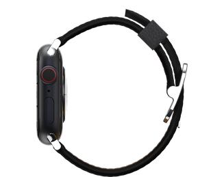 OtterBox Symmetry - Band for smart watch - 41/40/38mm, cactus leather - noir ash - for Apple Watch Hermès Series 7, Hermès Series 9, Nike Series 7, Series 10, Series 8, Series 9