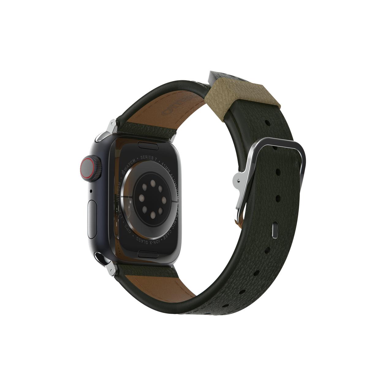 OtterBox Symmetry - Band for smart watch - 41/40/38mm, cactus leather - cactus groove - for Apple Watch Hermès Series 7, Hermès Series 9, Nike Series 7, Series 10, Series 8, Series 9