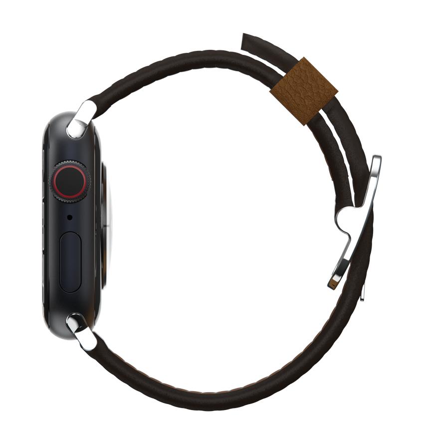 OtterBox Symmetry - Band for smart watch - 41/40/38mm, cactus leather - rich adobe - for Apple Watch Hermès Series 7, Hermès Series 9, Nike Series 7, Series 10, Series 8, Series 9