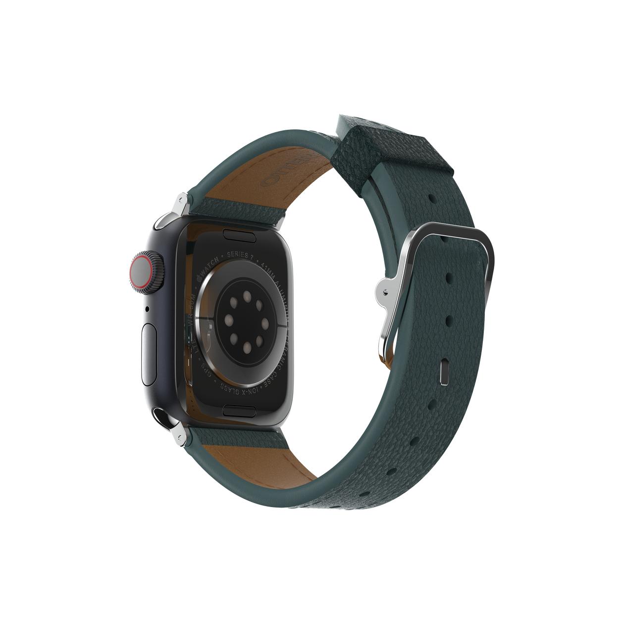 OtterBox Symmetry - Band for smart watch - cactus leather - sagebrush (green) - for Apple Watch SE, Series 10, Series 4, Series 5, Series 6, Series 7, Series 8, Series 9