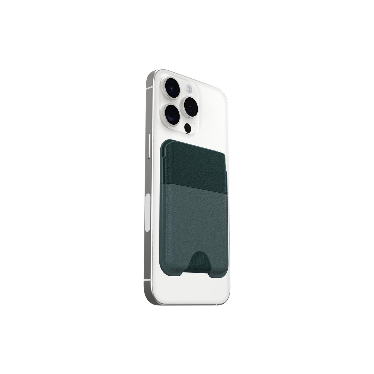 OtterBox Symmetry Series - Wallet for credit card - MagSafe compatibility - cactus leather, polyurethane - sagebrush (green)