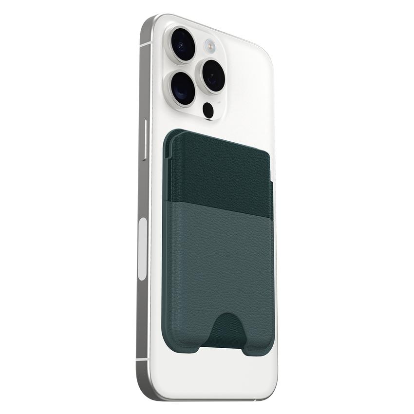 OtterBox Symmetry Series - Wallet for credit card - MagSafe compatibility - cactus leather, polyurethane - sagebrush (green)