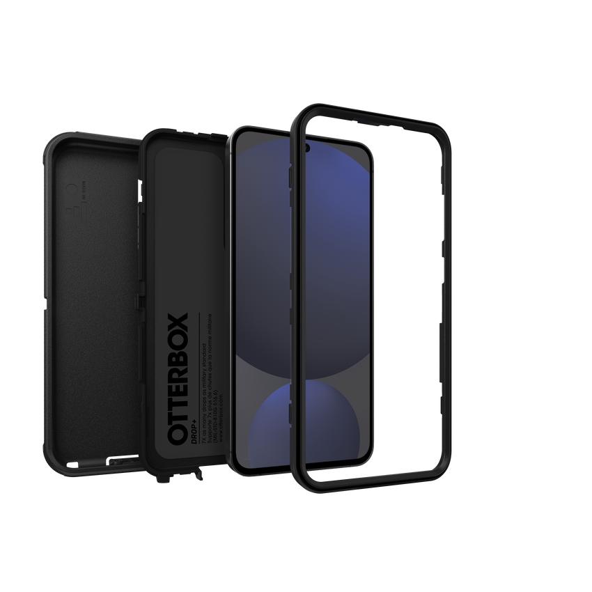OtterBox Defender Series - Back cover for mobile phone - silicone - black - for Samsung Galaxy S24 FE