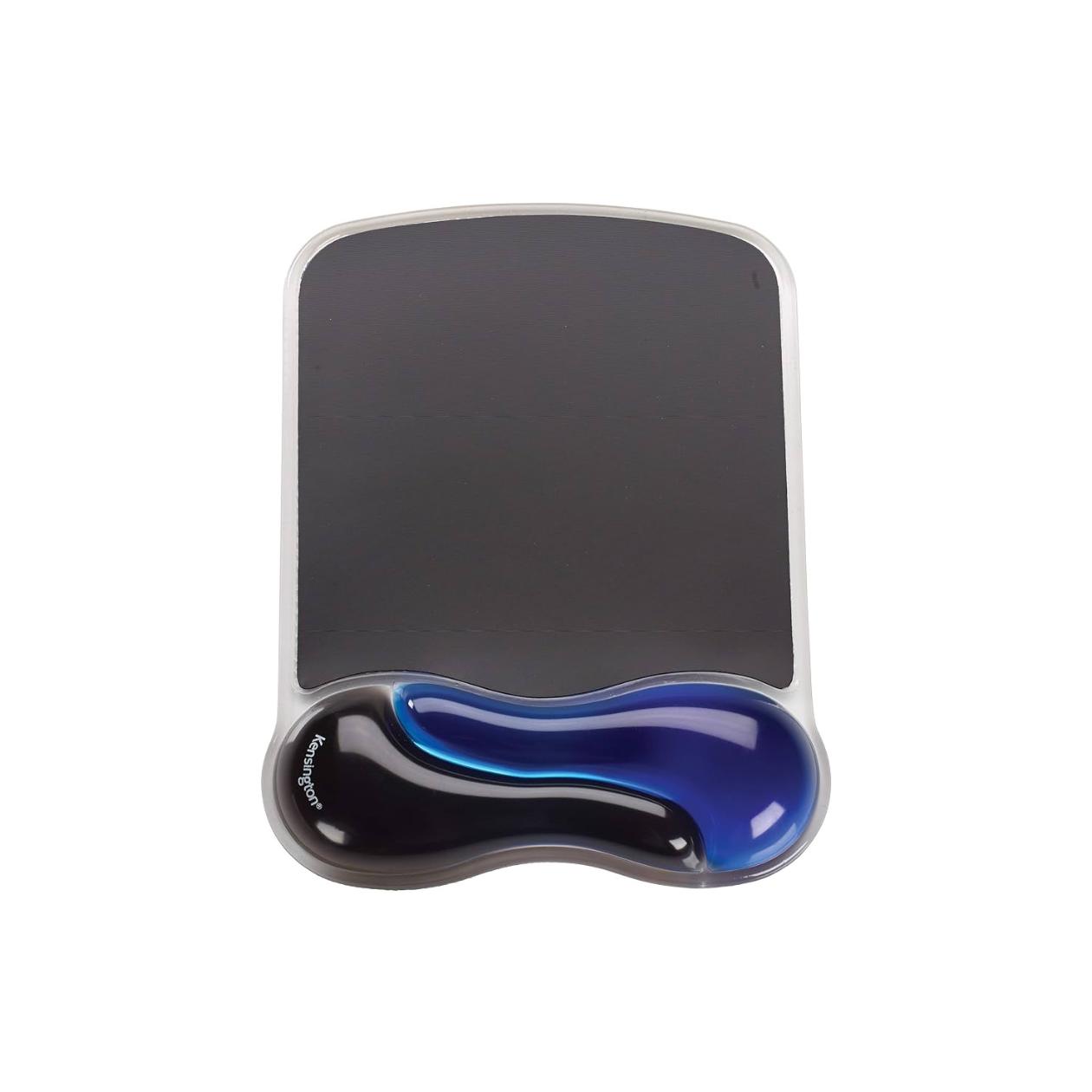 Kensington Duo Gel Mouse Pad Wrist Rest - Mouse pad with wrist pillow - black, blue - TAA Compliant
