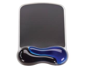 Kensington Duo Gel Mouse Pad Wrist Rest - Mouse pad with wrist pillow - black, blue - TAA Compliant