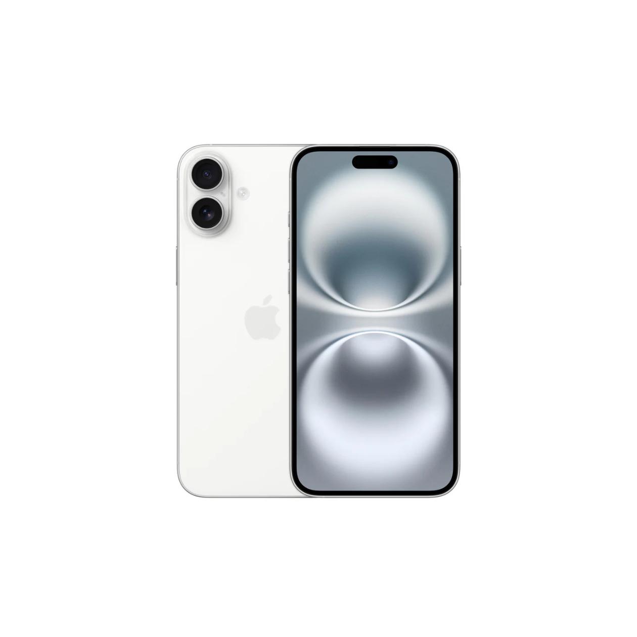 Apple iPhone 16 Plus - 5G smartphone - dual-SIM / Internal Memory 128 GB - OLED display - 6.7\" - 2796 x 1290 pixels - 2x rear cameras 48 MP, 12 MP - front camera 12 MP - white