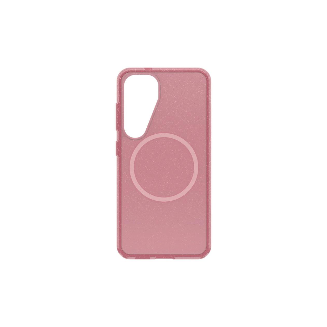 OtterBox Symmetry Series Clear - Back cover for mobile phone - with magnets - polycarbonate layer, thermoplastic elastomer (TPE) - foxberry (pink) - for Samsung Galaxy S25
