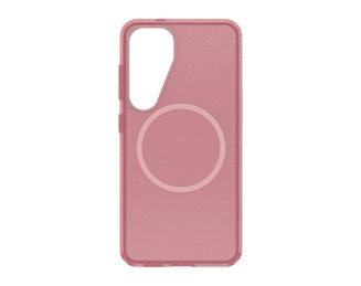 OtterBox Symmetry Series Clear - Back cover for mobile phone - with magnets - polycarbonate layer, thermoplastic elastomer (TPE) - foxberry (pink) - for Samsung Galaxy S25