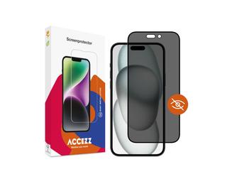 Accezz Gehard Glas Privacy Screenprotector voor de Apple iPhone 14 Pro / 15 / 16 