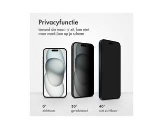 Accezz Gehard Glas Privacy Screenprotector voor de Apple iPhone 14 Pro / 15 / 16 