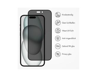 Accezz Gehard Glas Privacy Screenprotector voor de Apple iPhone 14 Pro / 15 / 16 