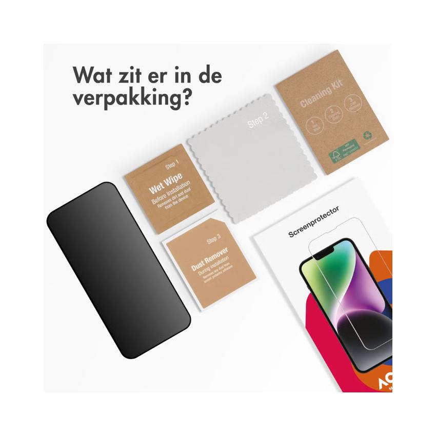 Accezz Gehard Glas Privacy Screenprotector voor de Apple iPhone 14 Pro / 15 / 16 