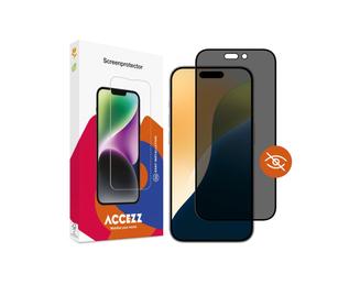 Accezz Tempered Glass Privacy Screen Protector for the Apple iPhone 17 / 17 Pro / 16 Pro