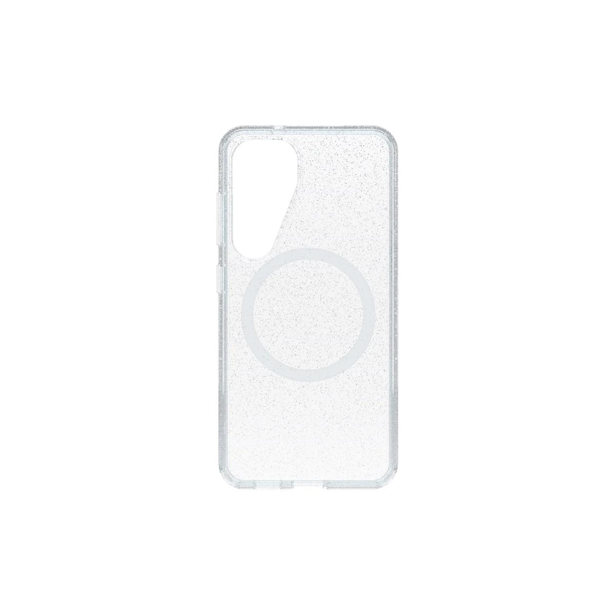 OtterBox Symmetry Series Clear - Back cover for mobile phone - with magnets - polycarbonate layer, thermoplastic elastomer (TPE) - stardust 3.0 (clear) - for Samsung Galaxy S25