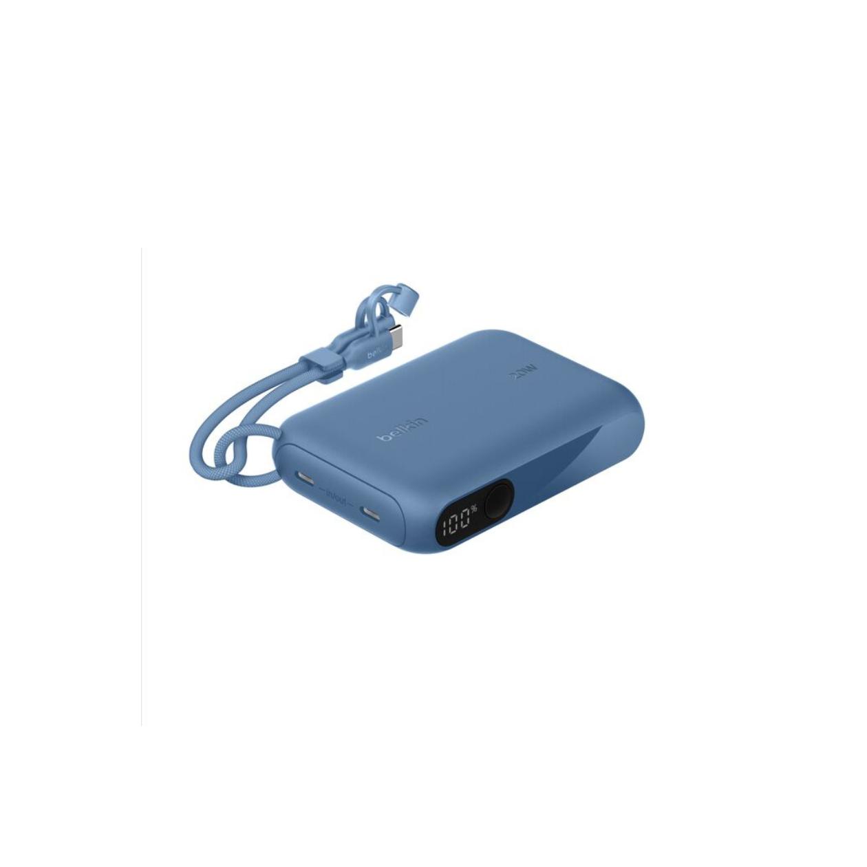 20k PD20W Power Bank with Display, Blue