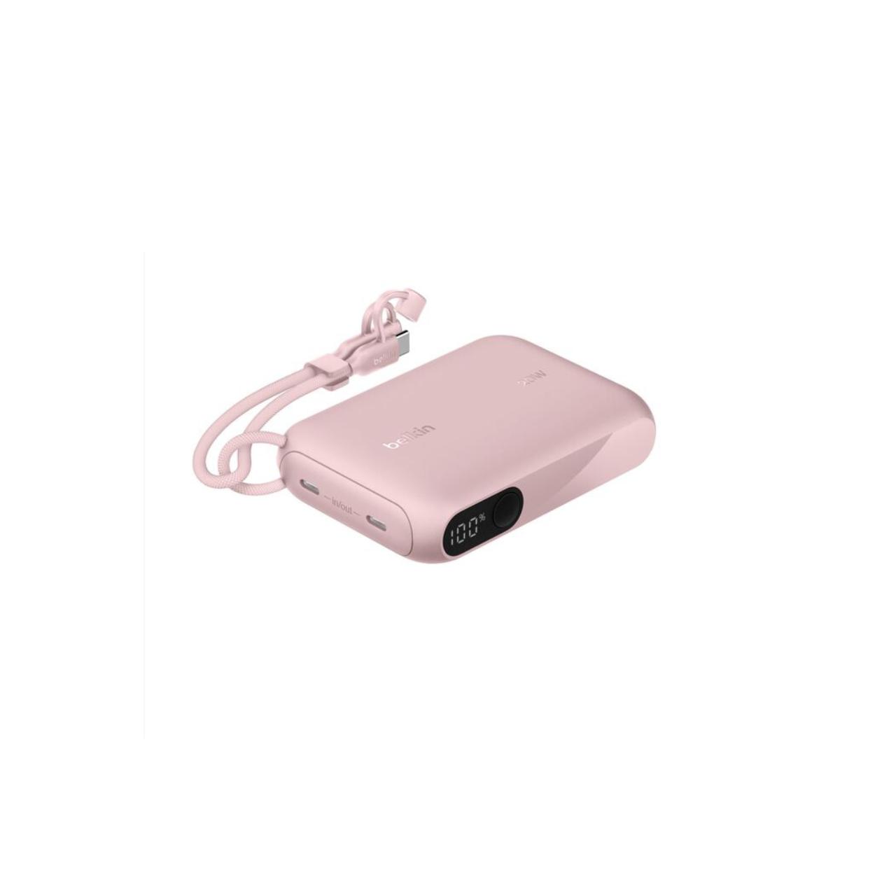 20k PD20W Power Bank with Display, Pink