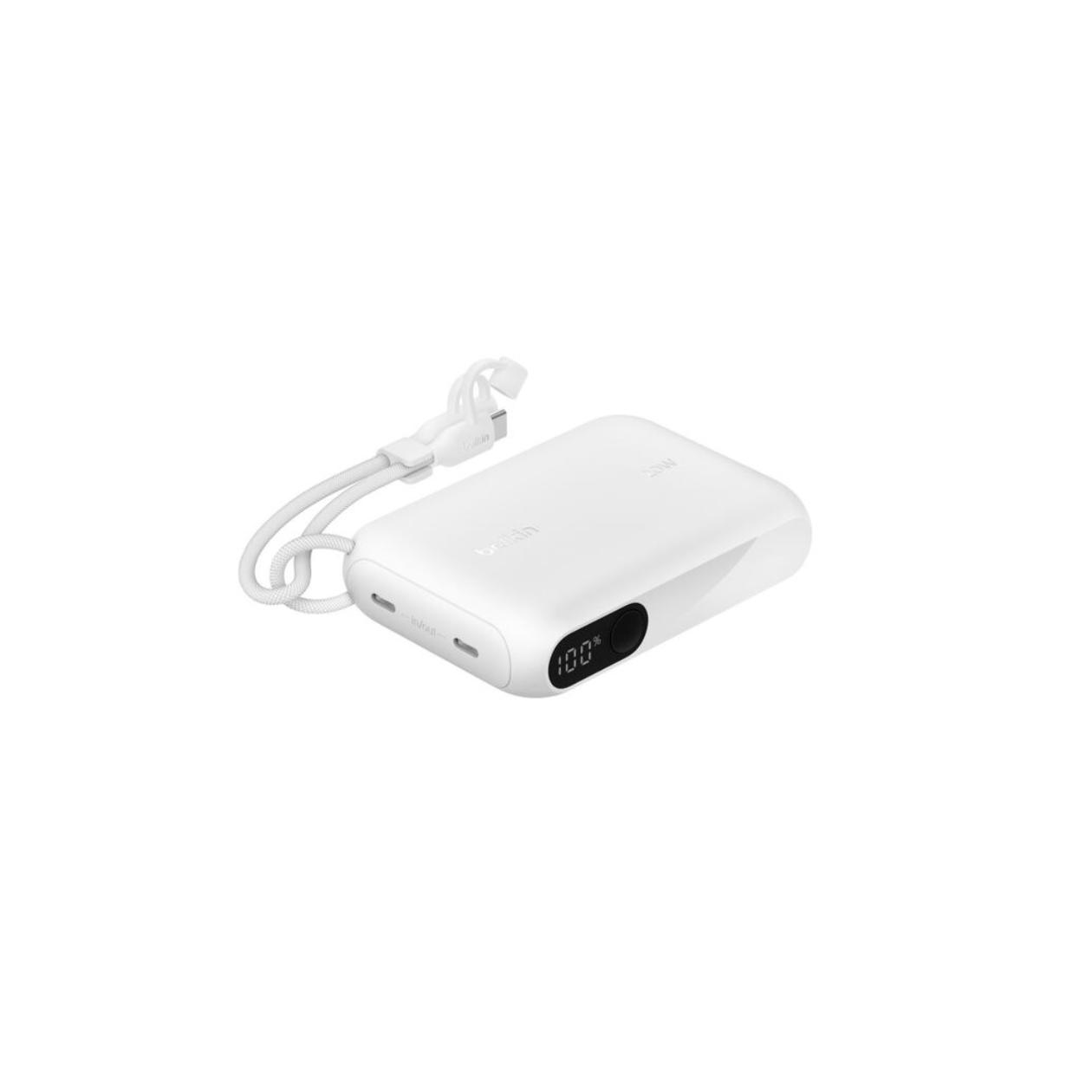 20k PD20W Power Bank with Display, White