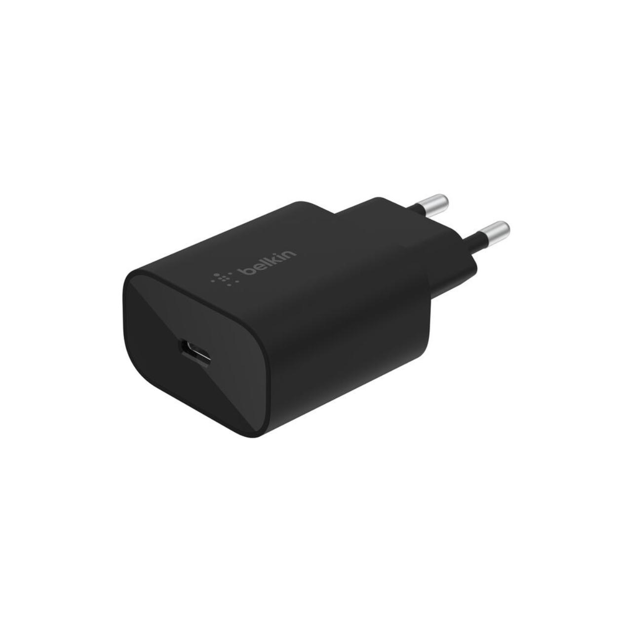 Belkin BoostCharge - Power adapter - PPS technology - 25 Watt - PD 3.0, Fast Charge (24 pin USB-C) - black