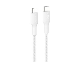 USB-C TO USB-C 240W 2.0, BRAIDED PCR, 2M, WHITE