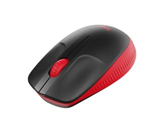 Logitech M190 - Mouse - optical - 3 buttons - wireless - USB wireless receiver - red