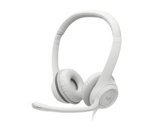 Logitech H390 - Headset - on-ear - wired - USB-A - off-white