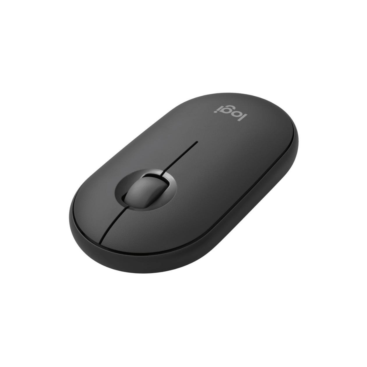 Logitech Pebble Mouse 2 M350s - Mouse - optical - 3 buttons - wireless - Bluetooth 5.2 LE - tonal graphite