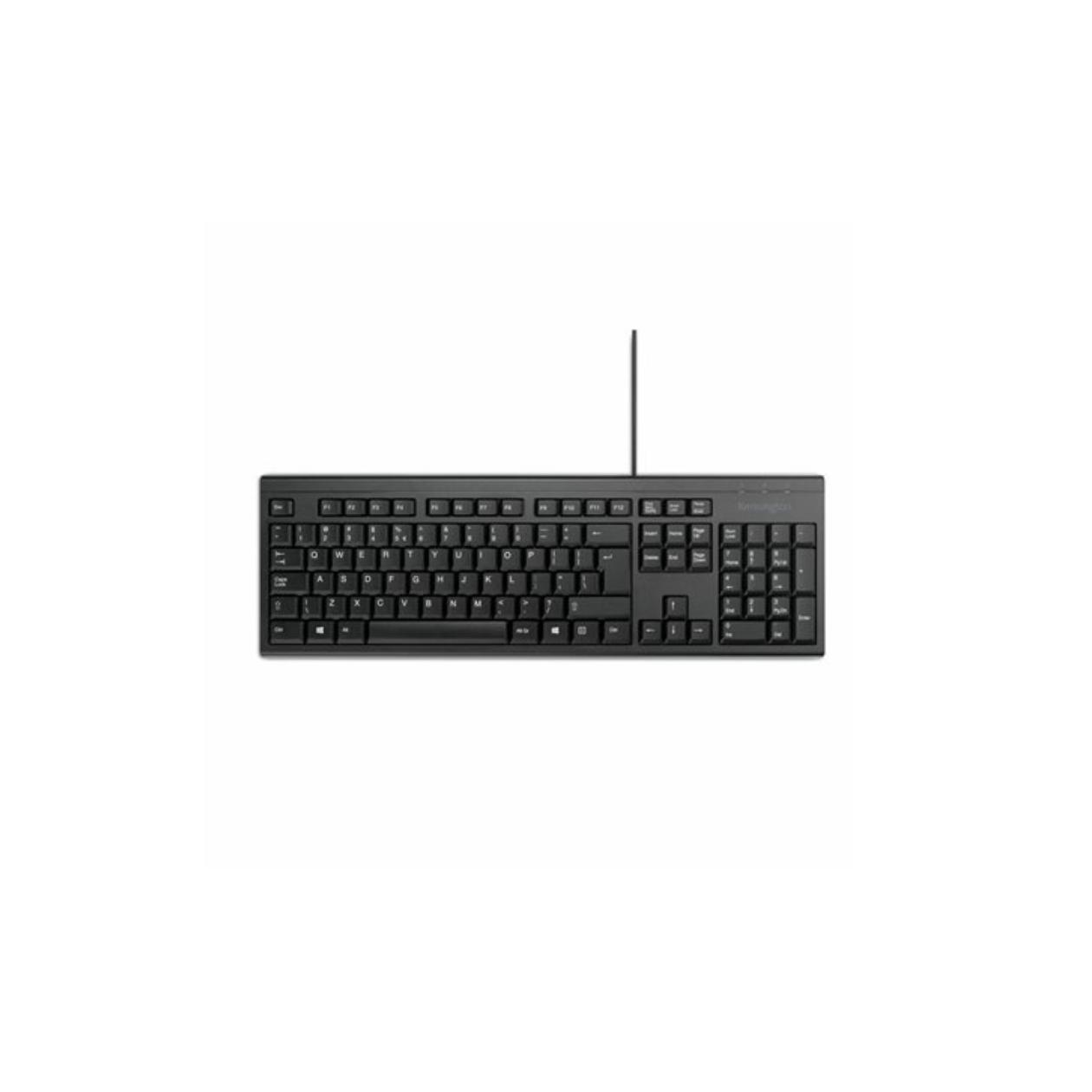 Kensington KB100 EQ - Keyboard - full size - USB - AZERTY - Belgium - black
