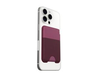 OtterBox Symmetry Series - Wallet for credit card - MagSafe compatibility - cactus leather, polyurethane - foxberry (pink)
